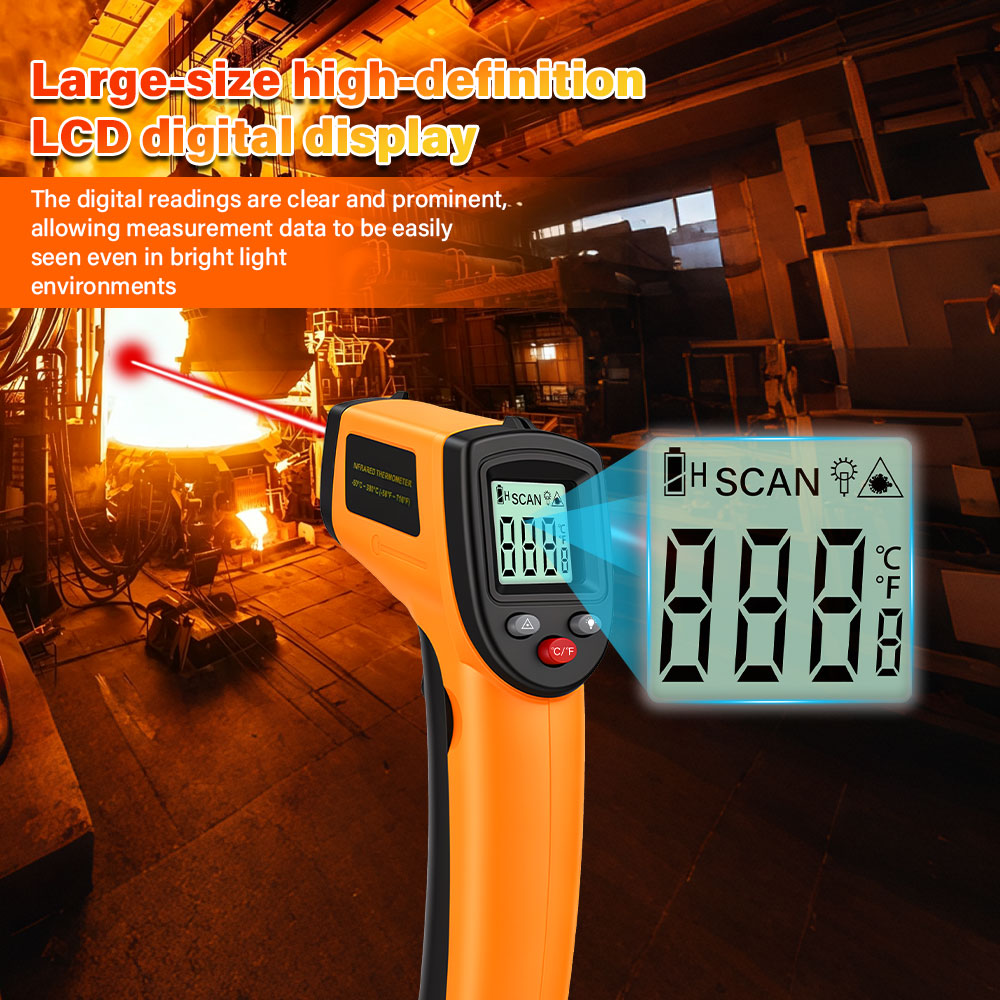 Industrial Laser Repair - Non‑Contact Digital Infrared Temperature Gun ‑50‑400℃