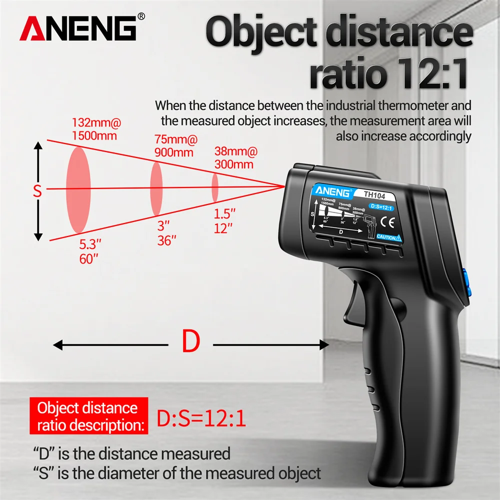 ANENG -50~550℃ Infrared Thermo - đánh giá và giá Industrial Laser Temperature Gun