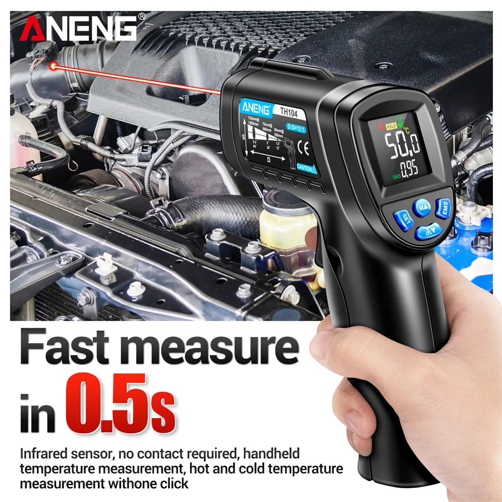 ANENG -50~550℃ Infrared Thermo - đánh giá và giá Industrial Laser Temperature Gun