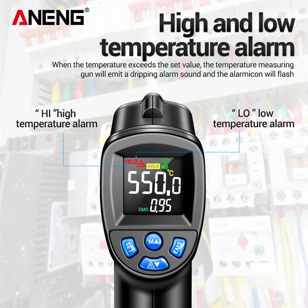 ANENG -50~550℃ Infrared Thermo - đánh giá và giá Industrial Laser Temperature Gun
