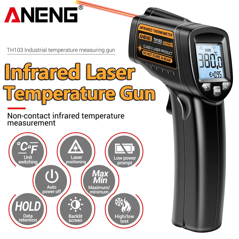 Infrared Laser Temperature Gun - đánh giá và giá Industrial Laser Temperature Gun