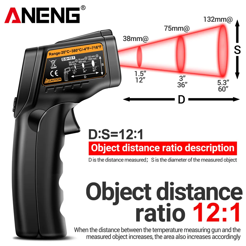 Infrared Laser Temperature Gun - đánh giá và giá Industrial Laser Temperature Gun