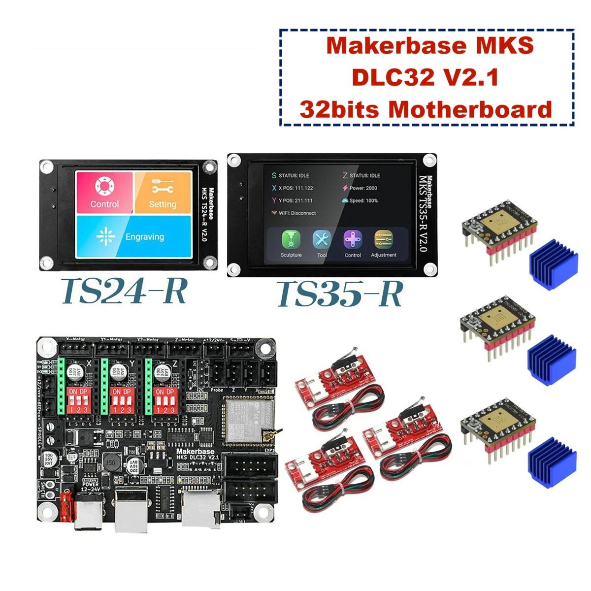 Makerbase MKS DLC32 V2.1 32bit - đánh giá và giá Laser Controller Board