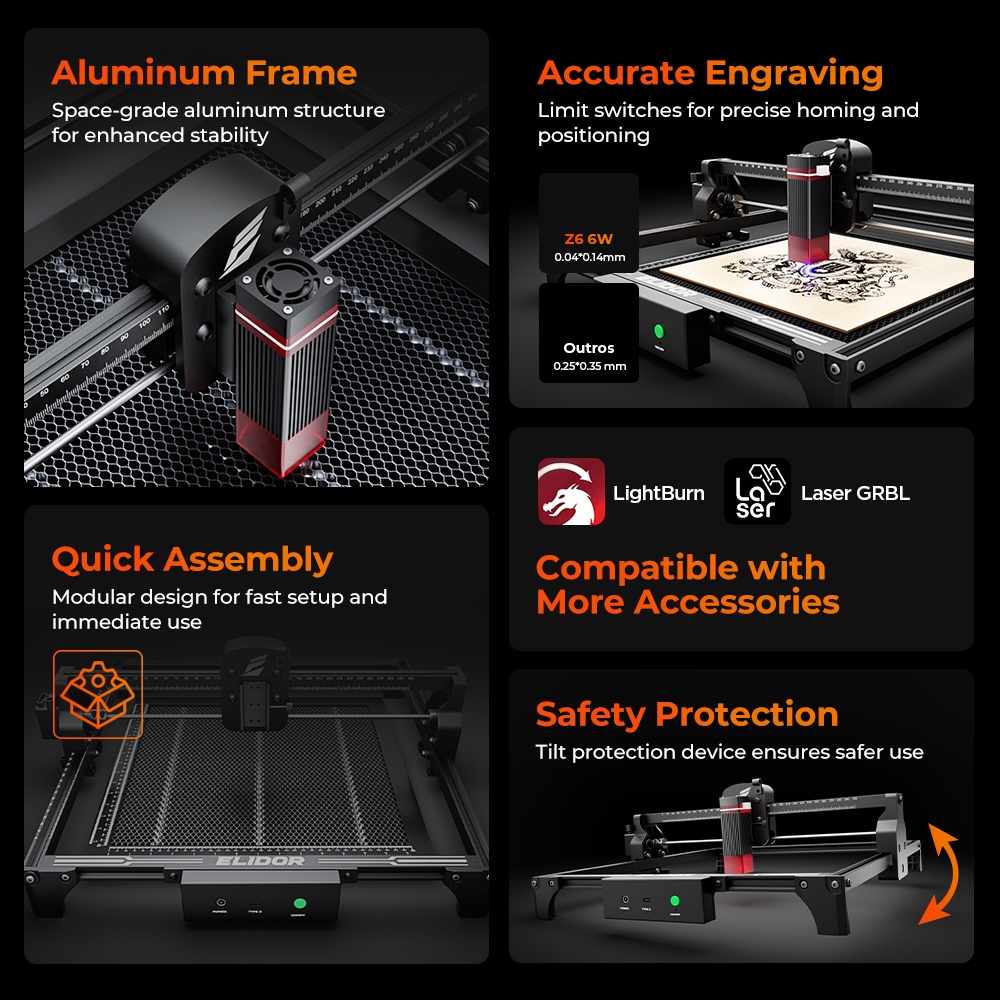 ELIDOR Z6 6W Laser Engraver an - đánh giá và giá Industrial Laser Solutions
